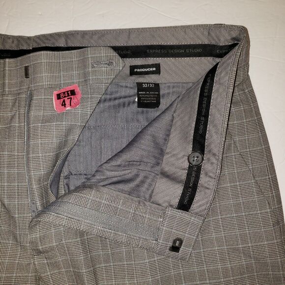 EXPRESS Design Studio Producer Plaid Dress Pants Slacks Womens Size 32 /32 - Picture 4 of 8